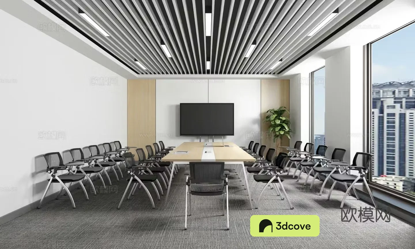 Modern conference room seminar room study room video conference room