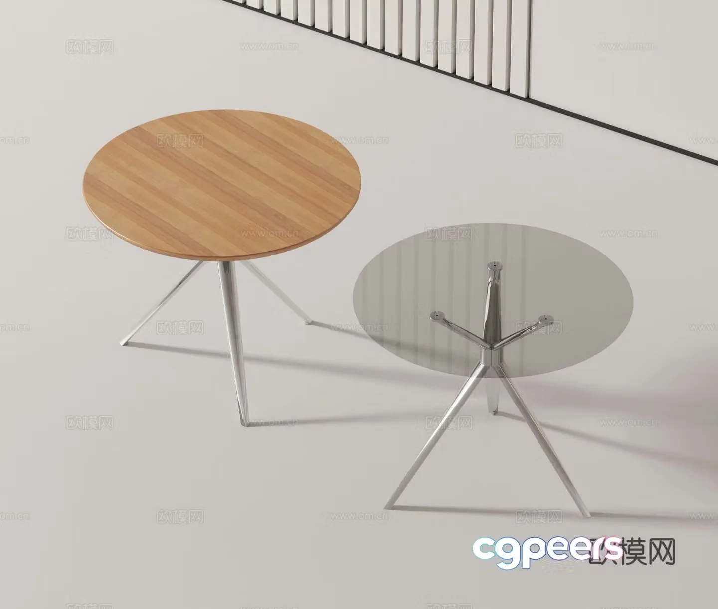Modern round table side table 3d model