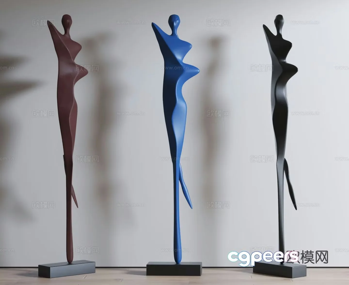 Modern interior sculpture ornaments abstract sculpture 3d model
