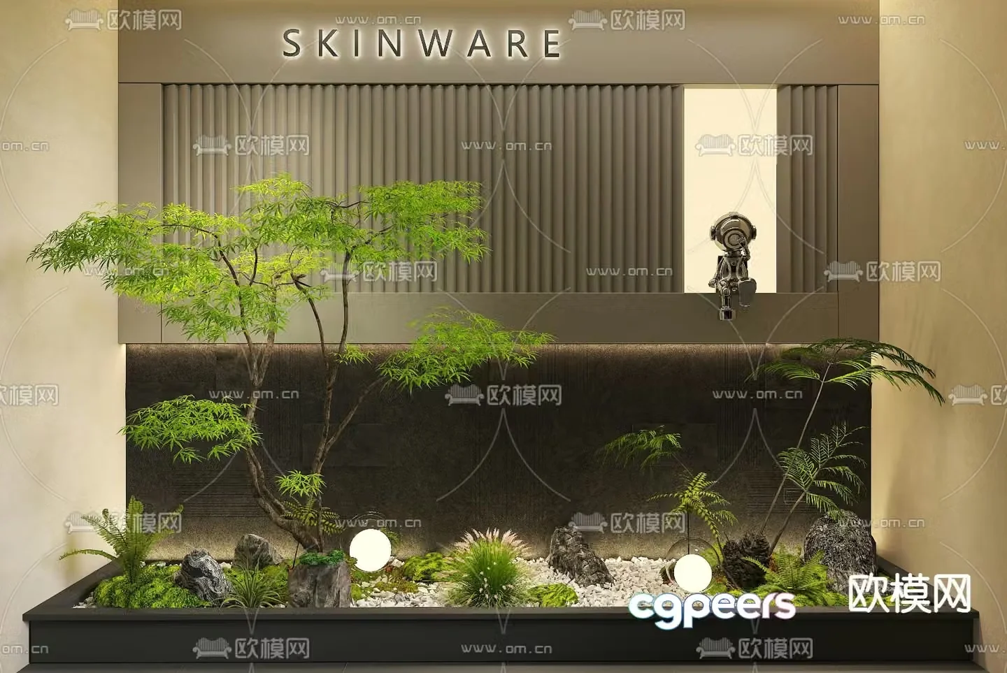 Landscaping landscape sketch fern pile 3d model