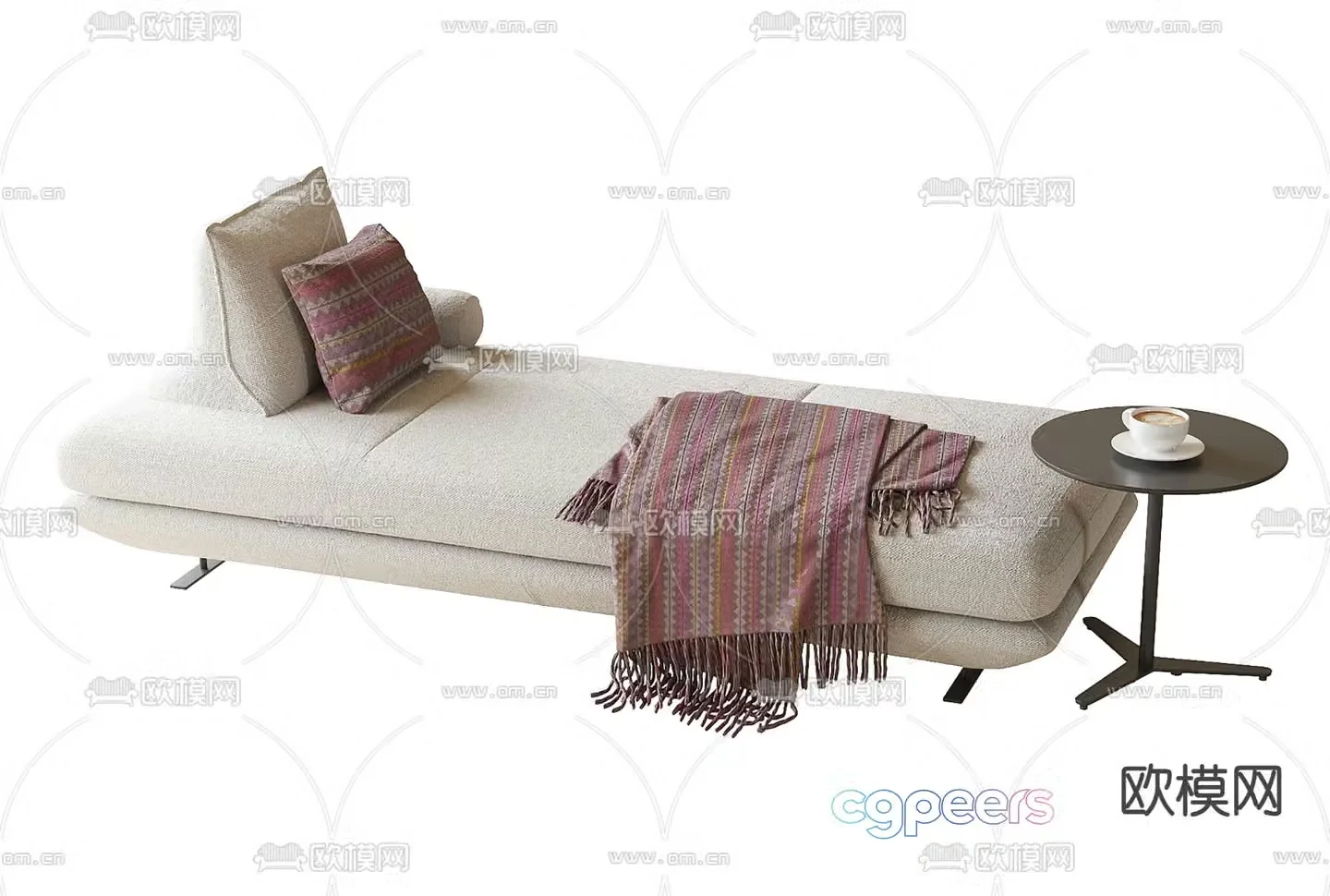 chaise longue seat 3d model
