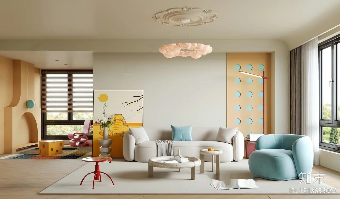 Modern Living Room 3D Model – 9933 – CORONA Render