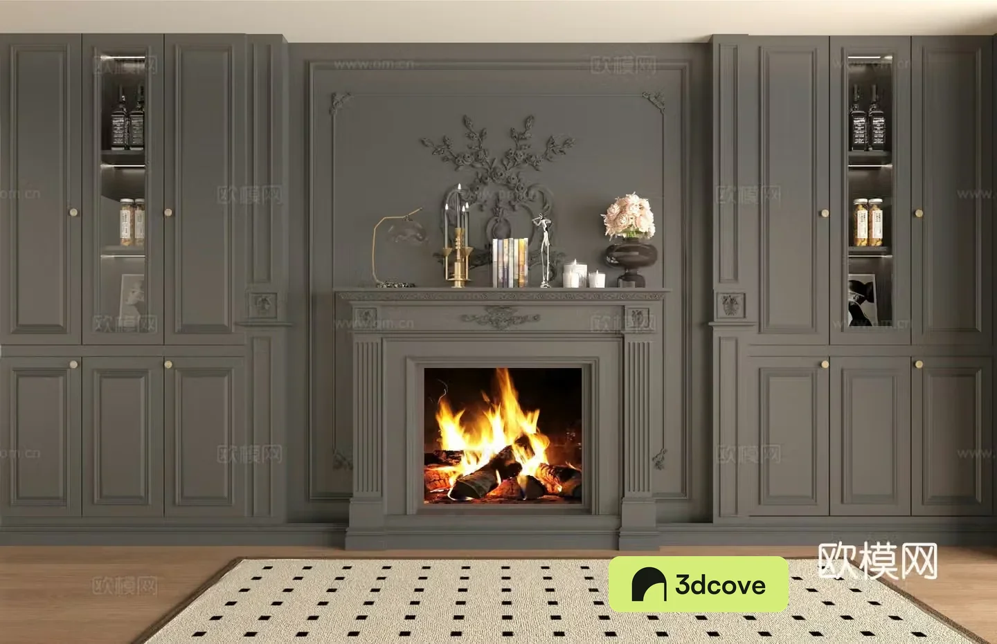French fireplace