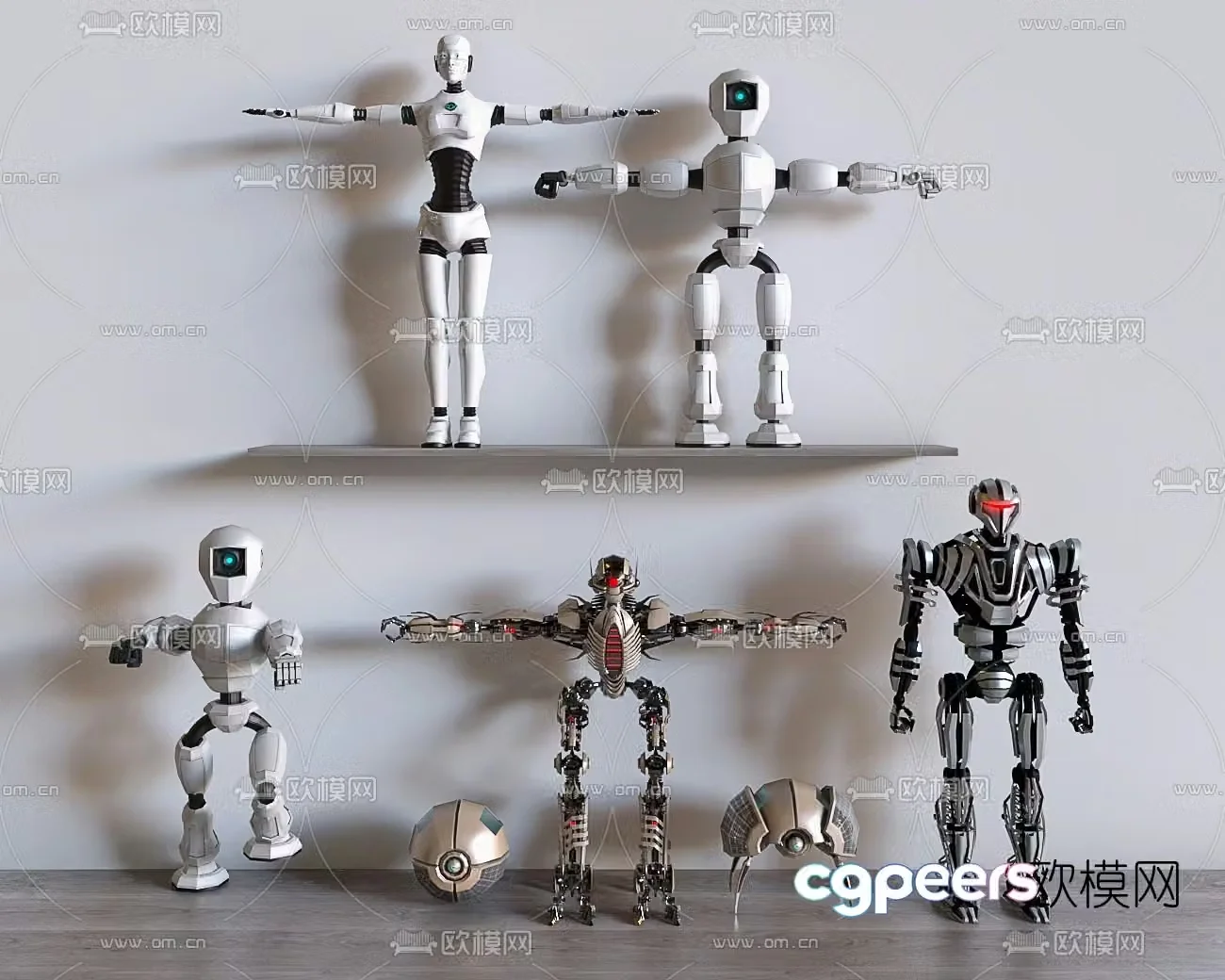 Modern robot toy 3d model