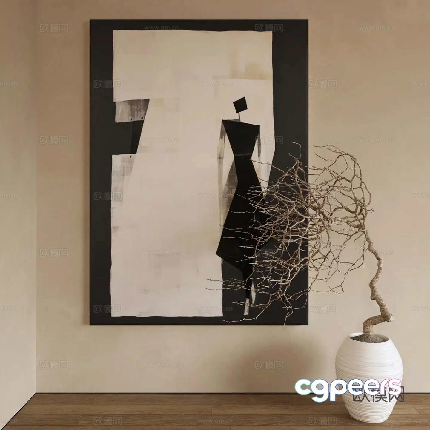 Modern decorative painting 3d model