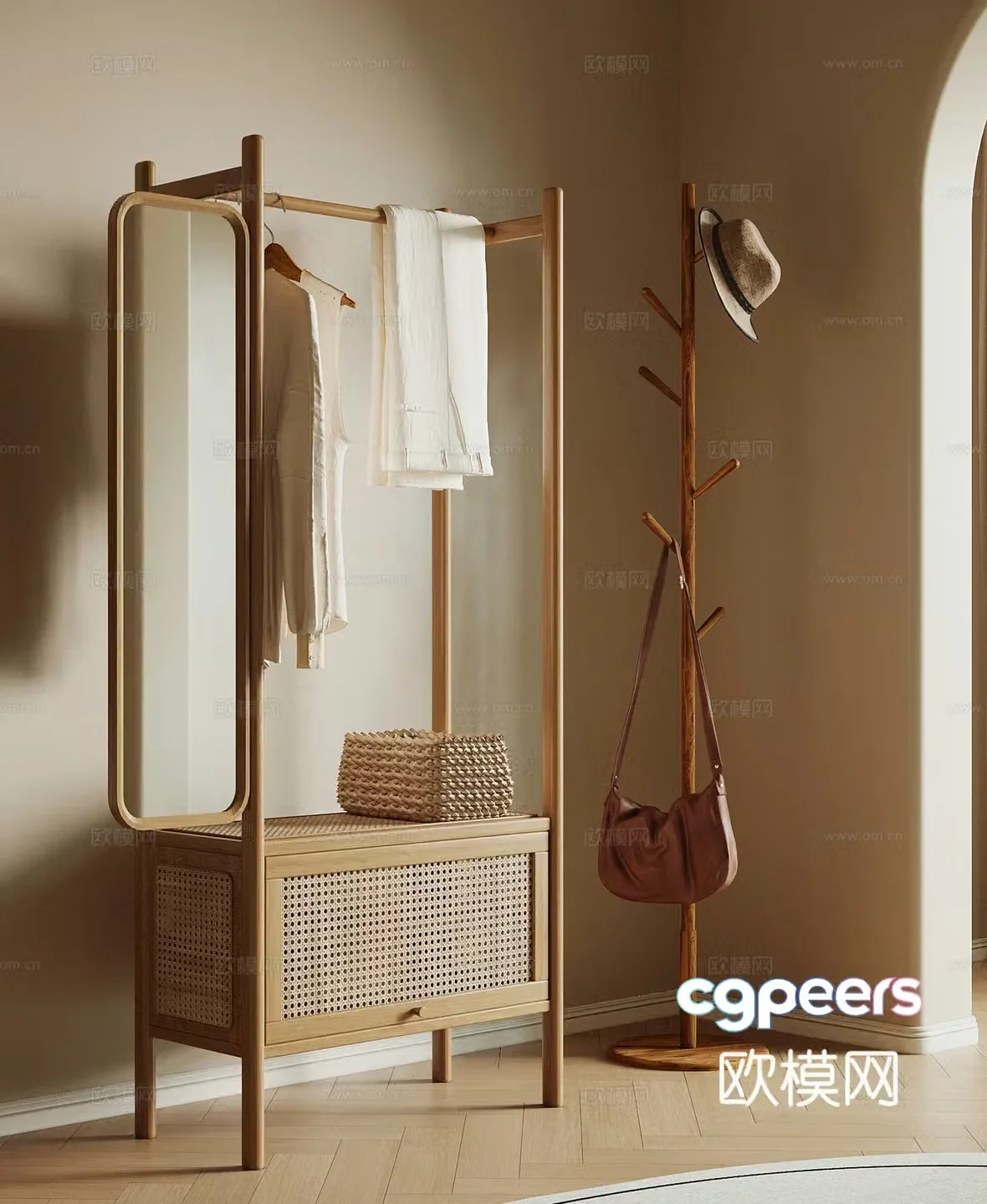 Modern clothes hanger 3d model