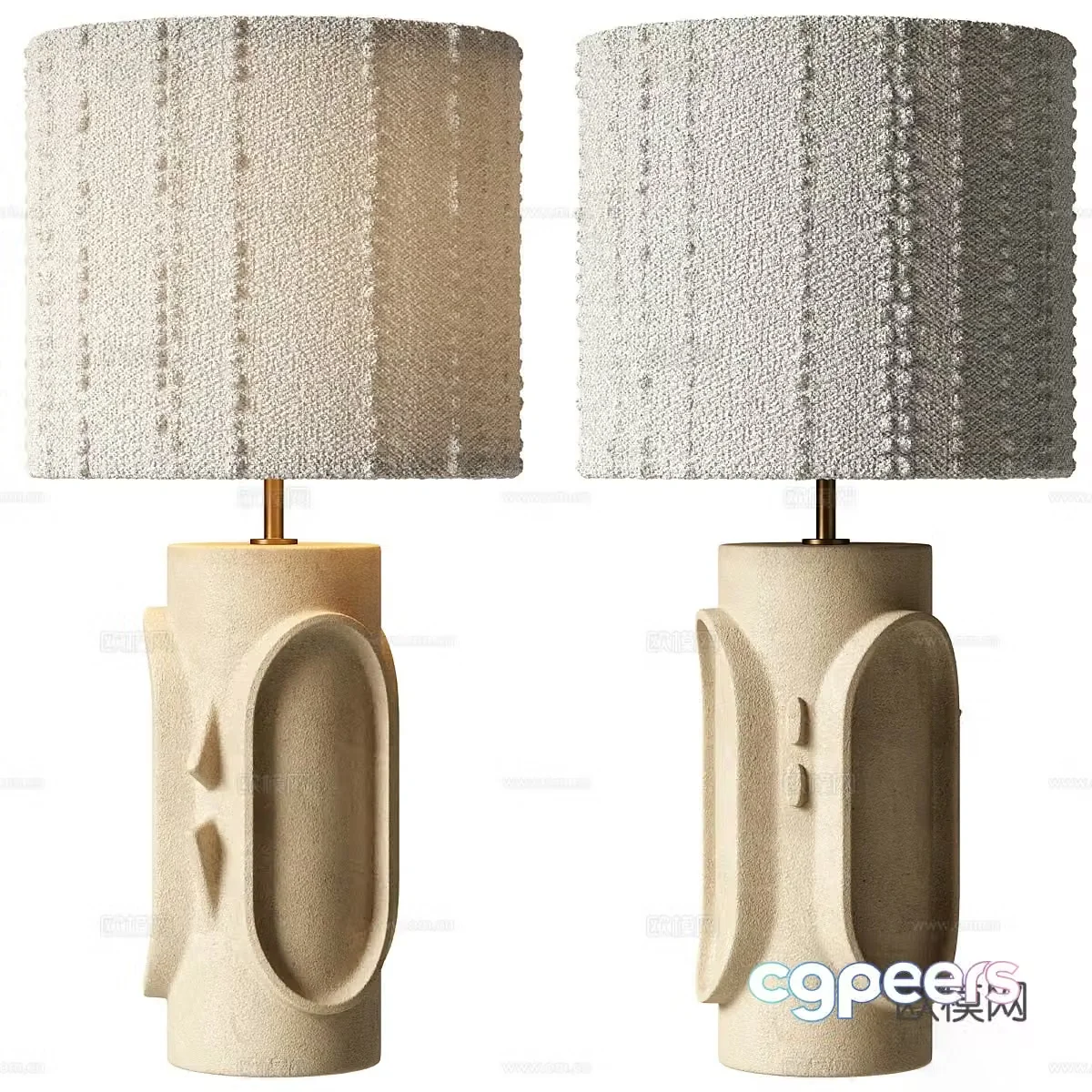 Wabi-sabi table lamp bedside table lamp 3d model