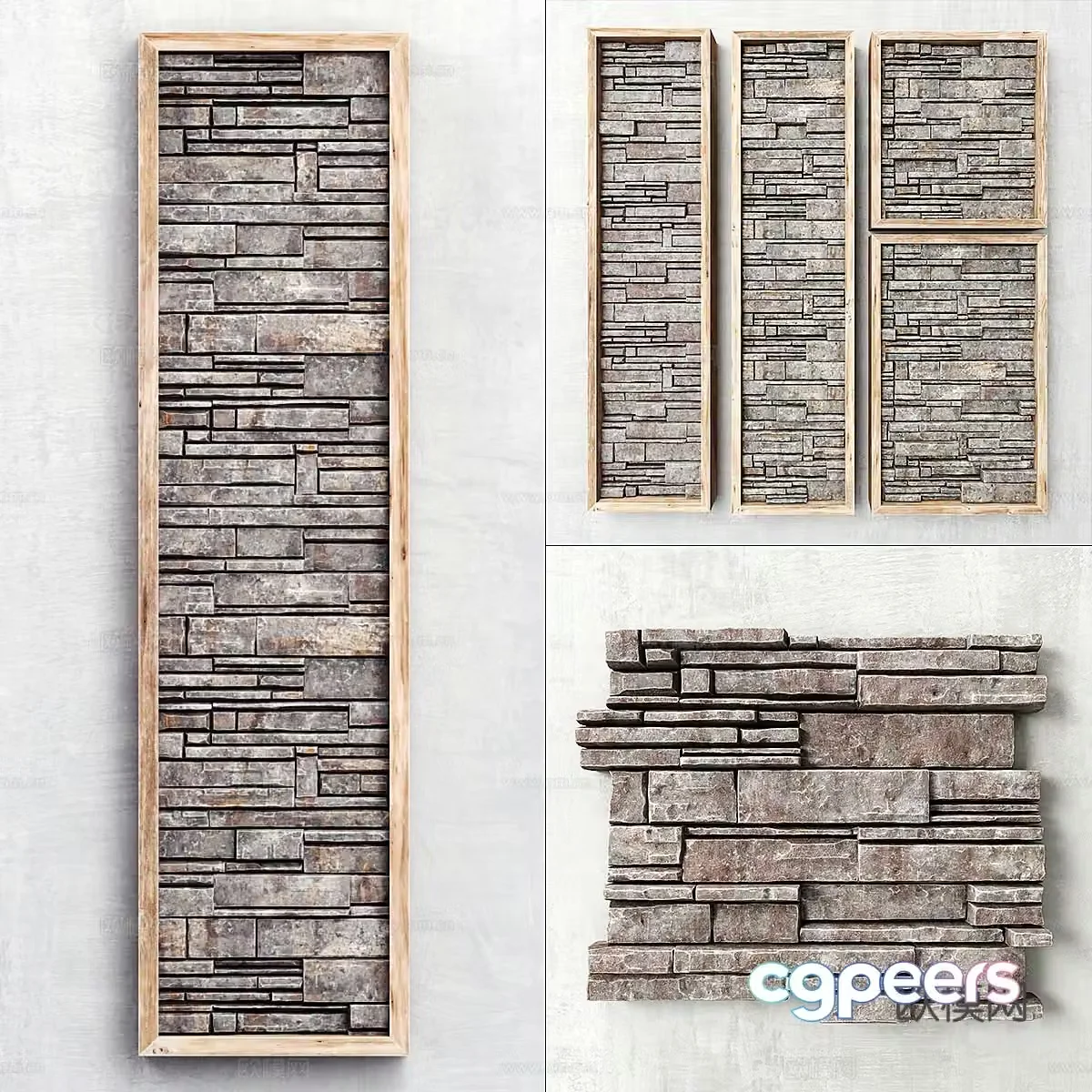 Stone wall Stone wall Exterior wall 3d model