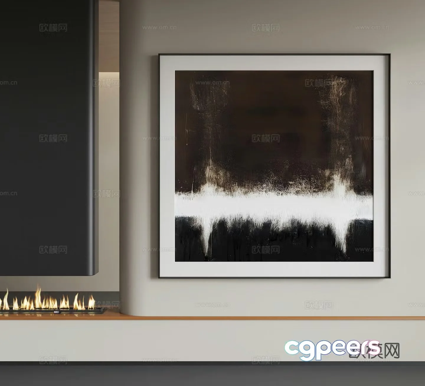 Modern hanging paintings Modern abstract hanging paintings Modern Italian hanging paintings Modern light luxury hanging paintings Modern simple 3D model