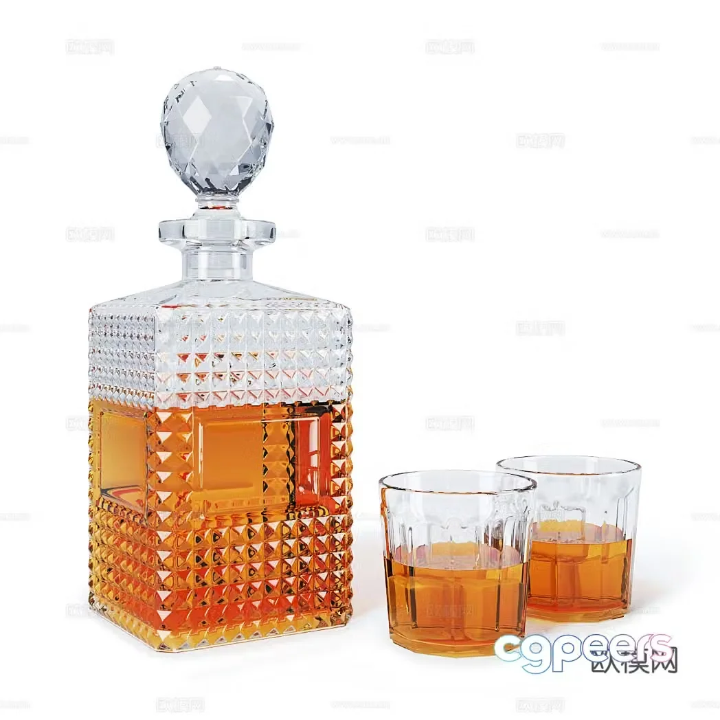 Wine ornaments wine glass wine bottle red wine foreign wine wine cabinet ornaments dining table ornaments 3D model