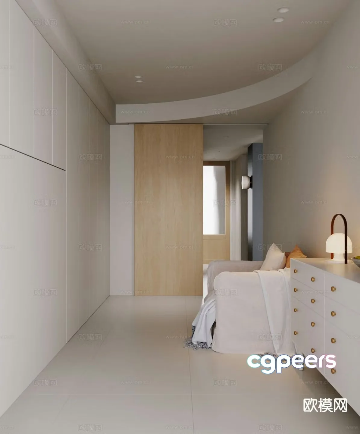Modern lounge multifunctional room 3d model