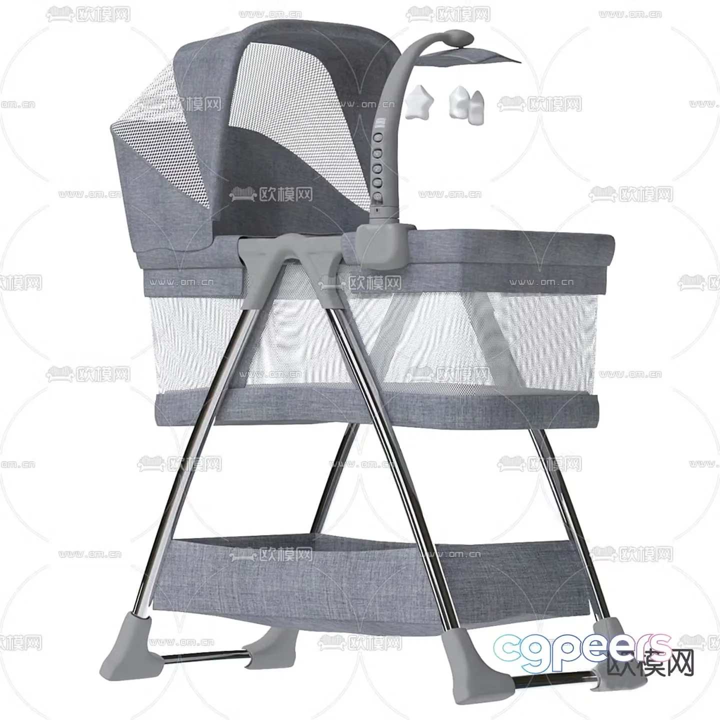 Simmons children’s bassinet stroller 3d model