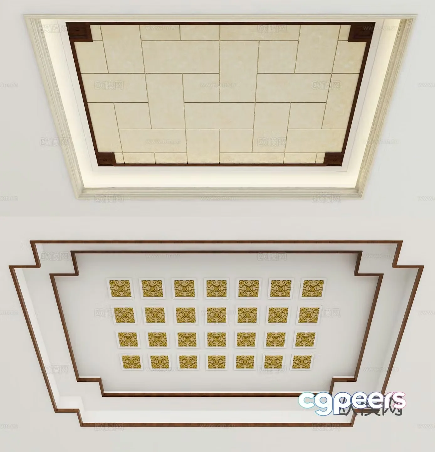 New Chinese style ceiling 3D model