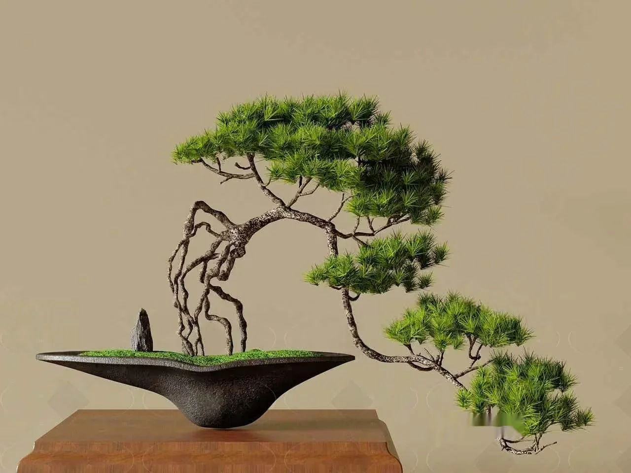 A Bonsai Tree 3D Model – 13722 – VRAY Render