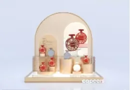 Modern Creamy Display 3D Model – 1380 – VRAY Render