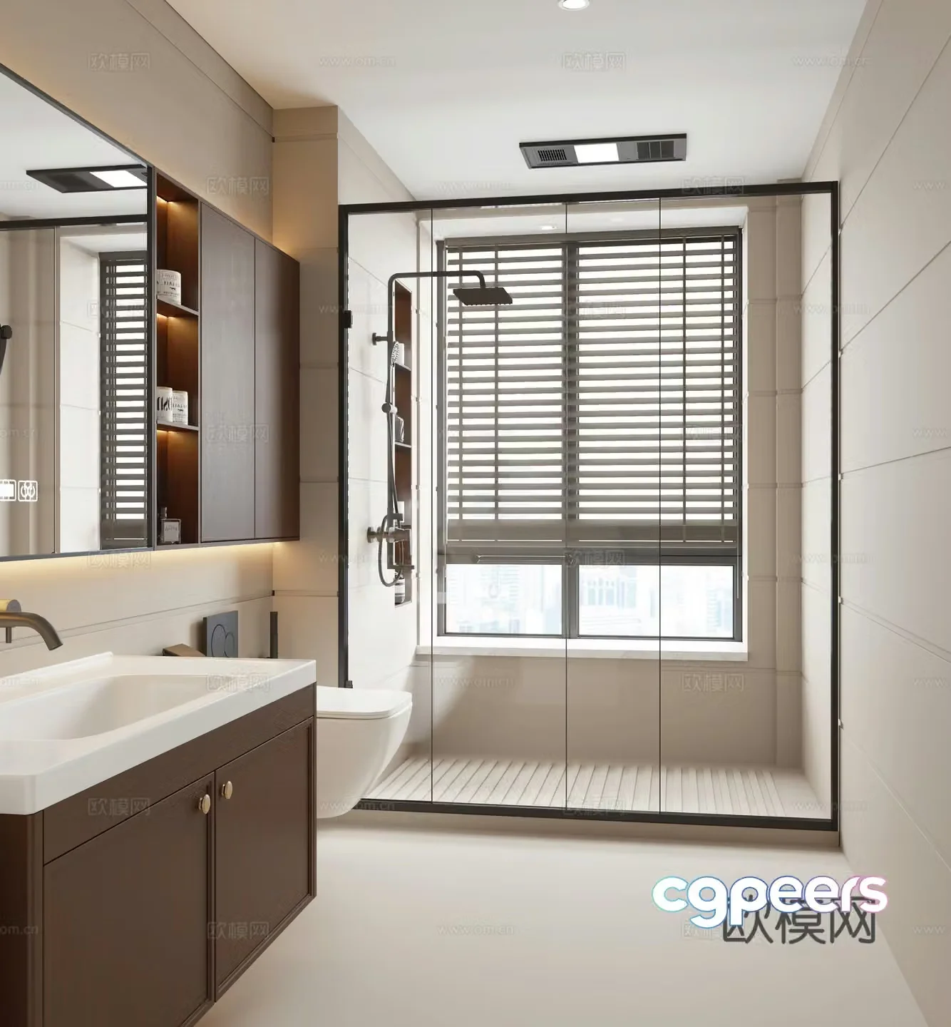 Wasabi Middle Style Bathroom 3D Model