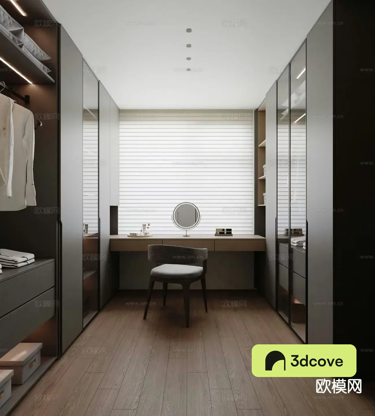Italian style cloakroom walk-in cloakroom