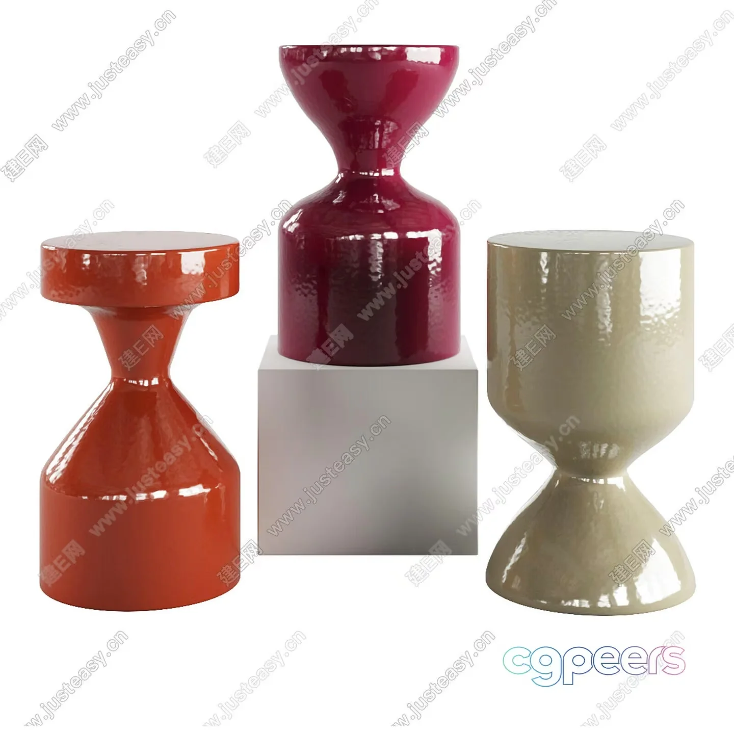 Modern Ceramic Vases 3D Model – 13304 – VRAY Render