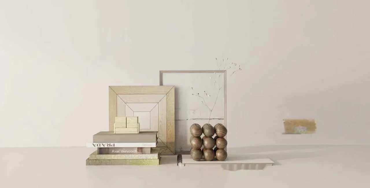 Modern Beige Decor 3D Model – 5110 – VRAY Render
