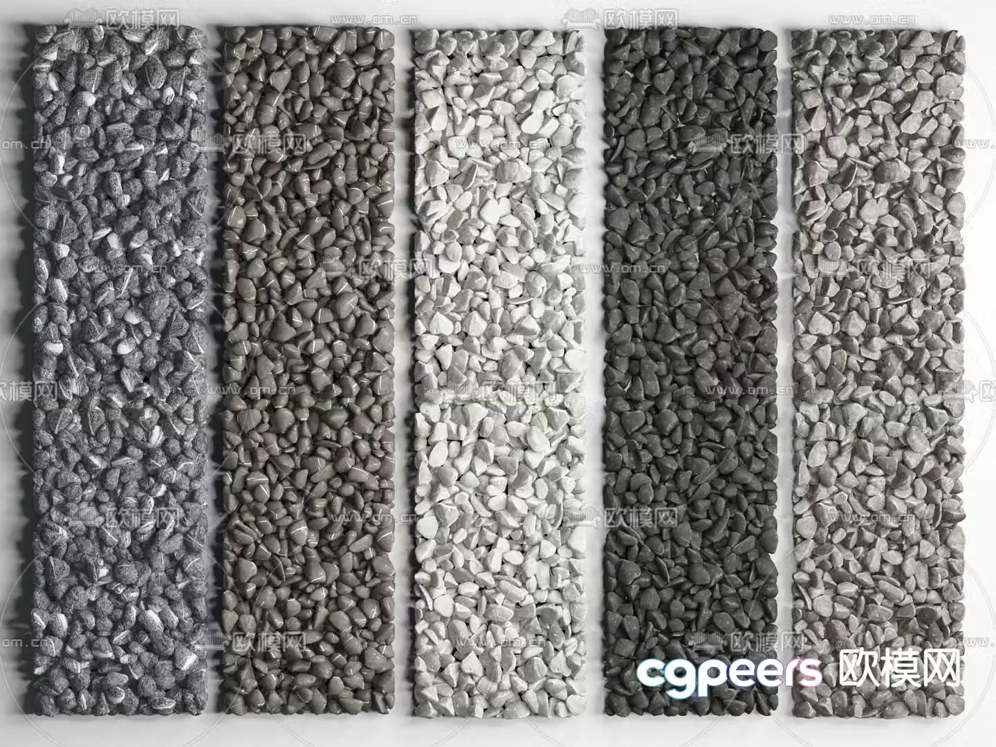 gravel cobblestone 3d model