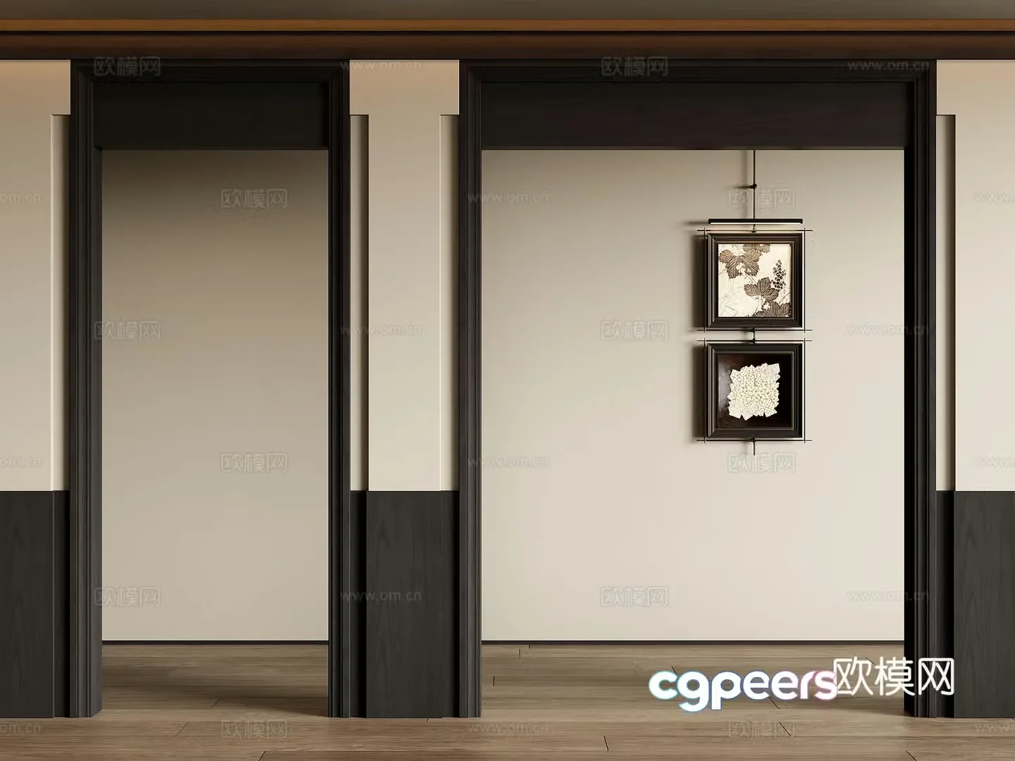 Middle-aged squid door cover 3D model