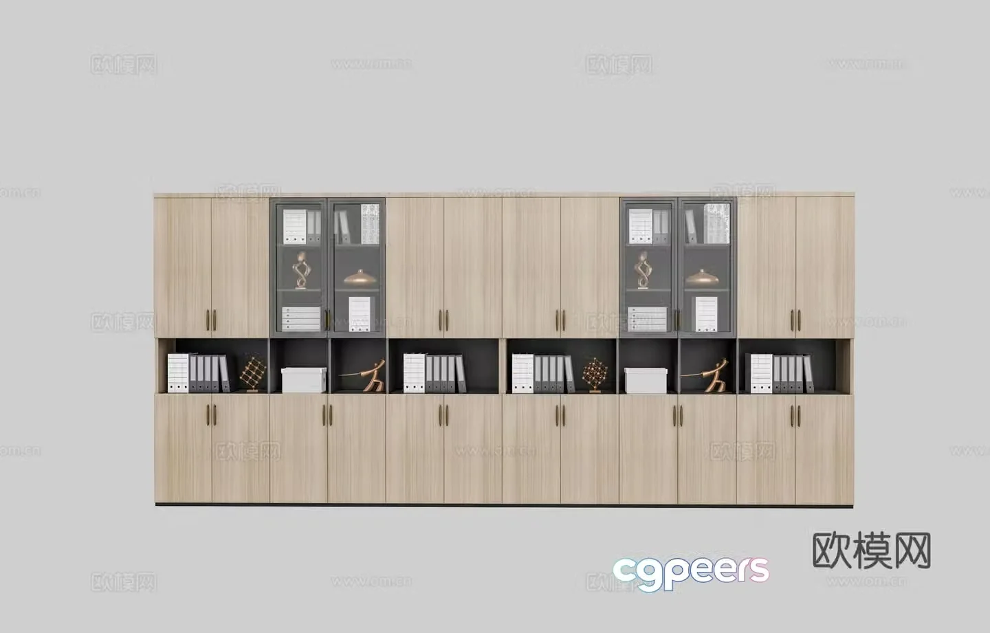 Modern office decorative cabinet 3d model
