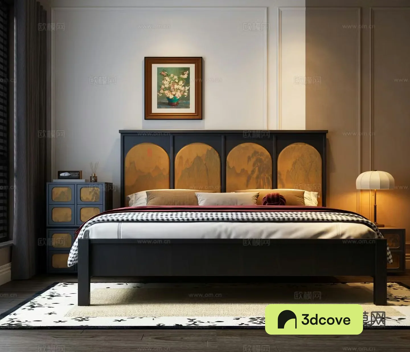 Medieval style double bed