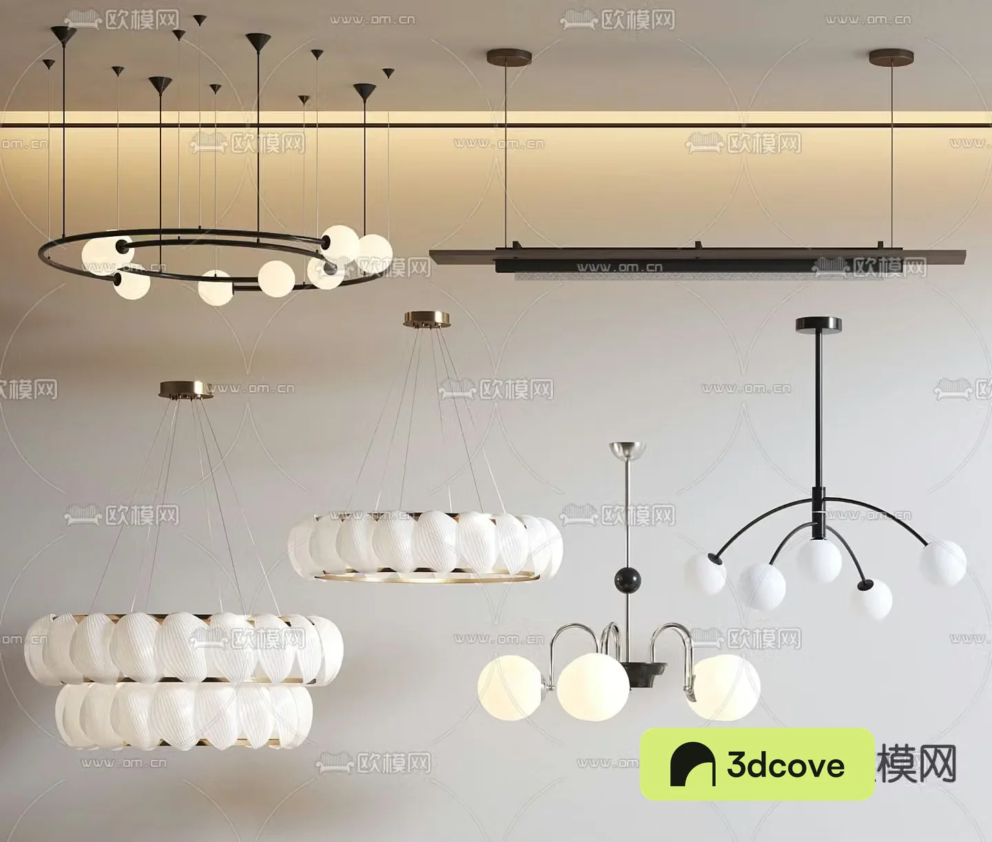 Modern chandelier combination