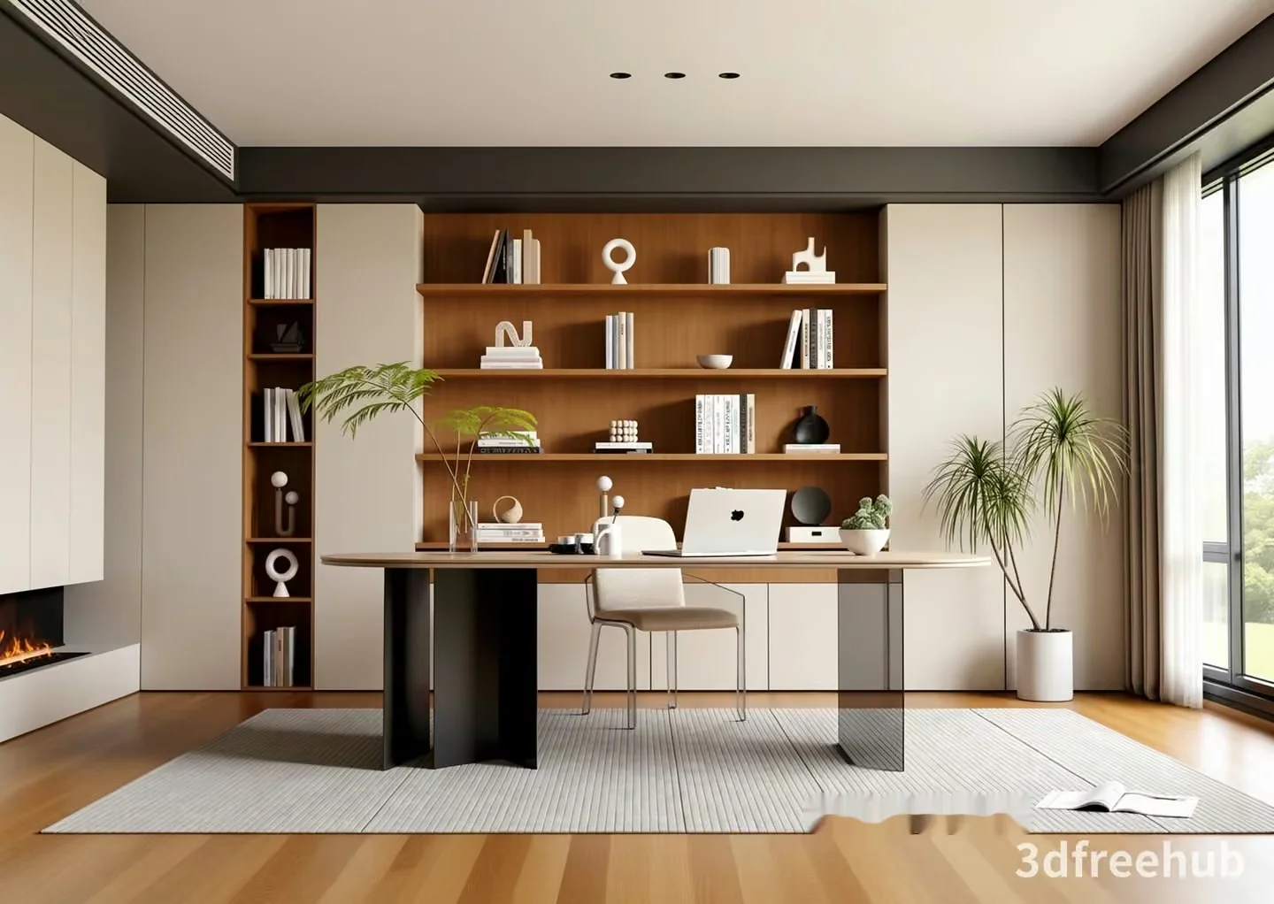 Modern Office Space 3D Model – 22264 – VRAY Render