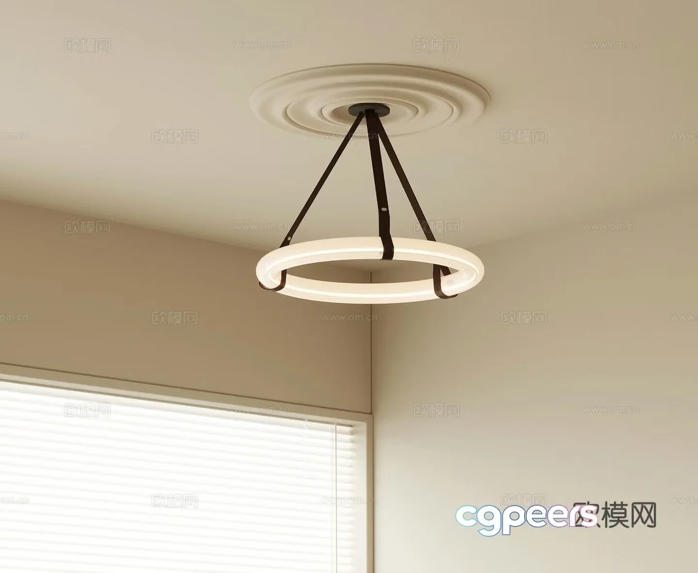 3D model of medieval style chandelier