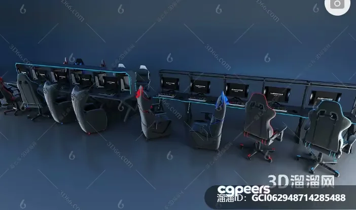 Modern Gaming Setup 3D Model – 8987 – VRAY Render