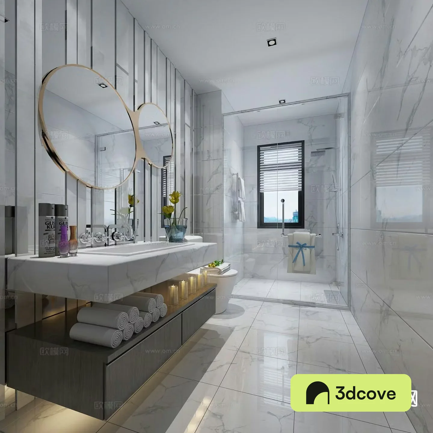 Modern bathroom toilet