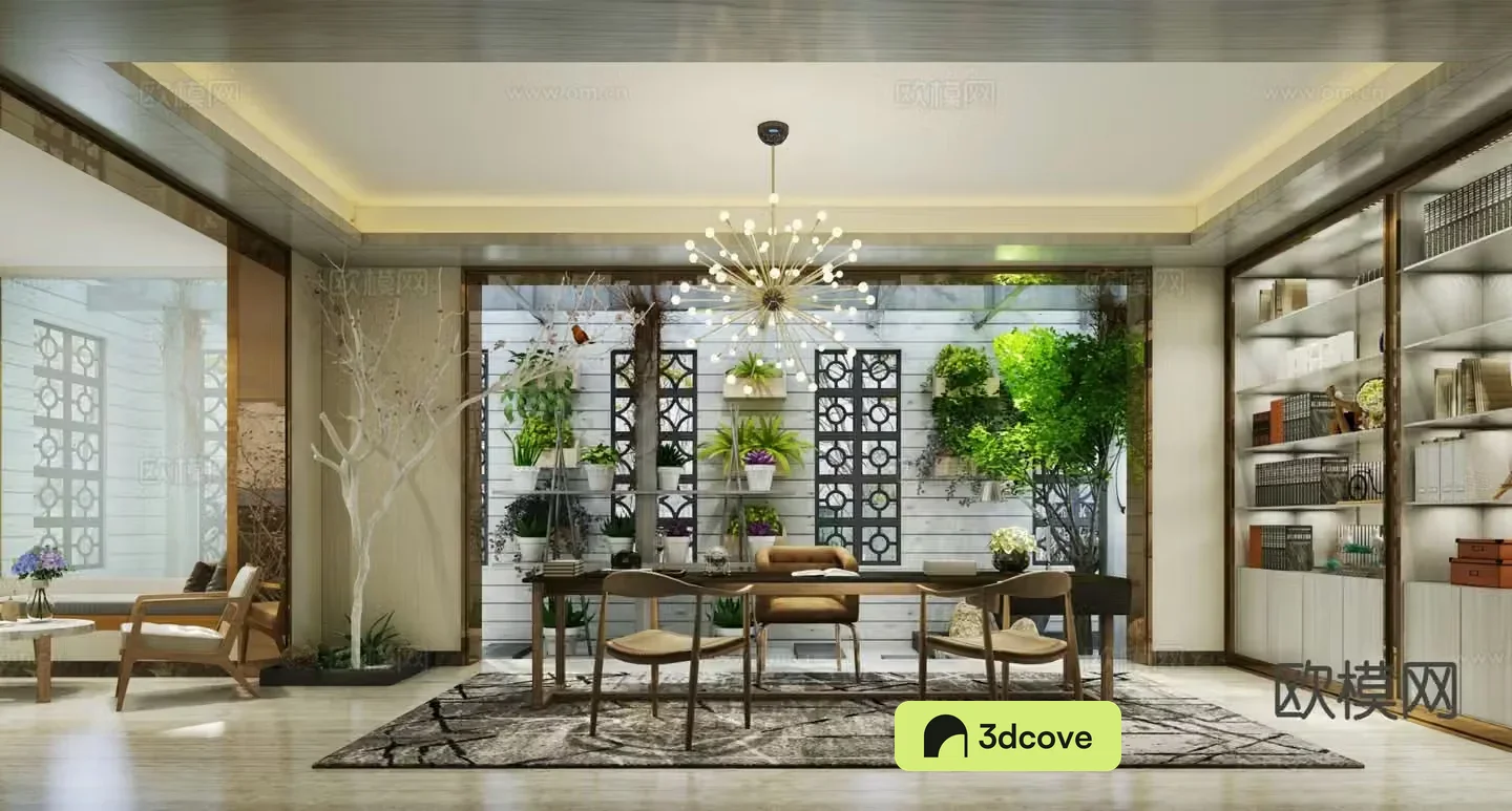 New Chinese style study