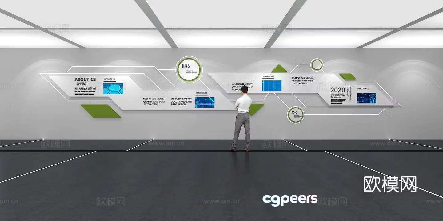 Cultural wall Corporate culture wall Display wall Classroom Exhibition hall Campus culture Corridor 3D model