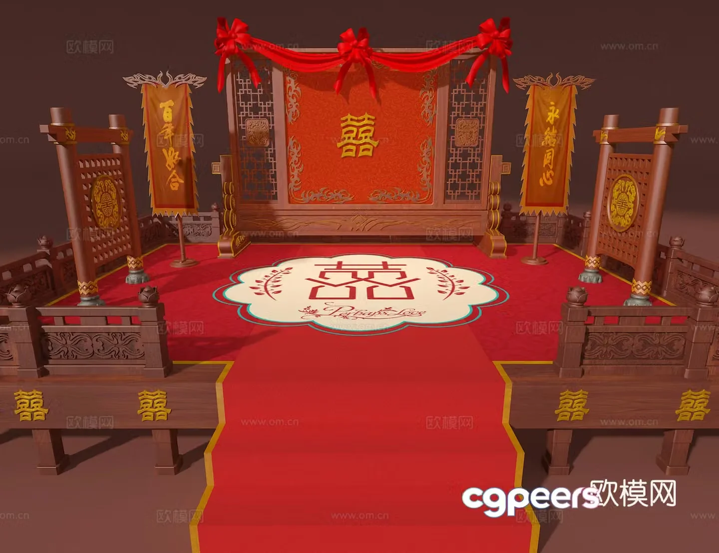 Wedding stage 3d model
