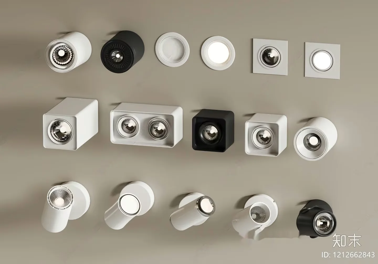 Modern Led Light Fixtures 3D Model – 2418 – VRAY Render