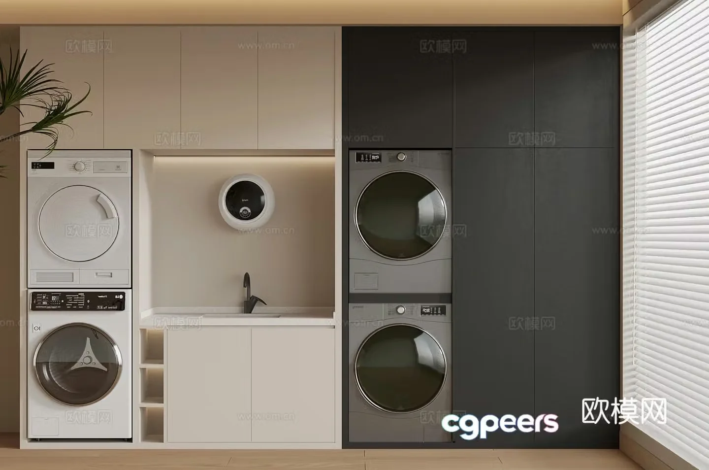 Washing cabinet modern washing cabinet 3d model
