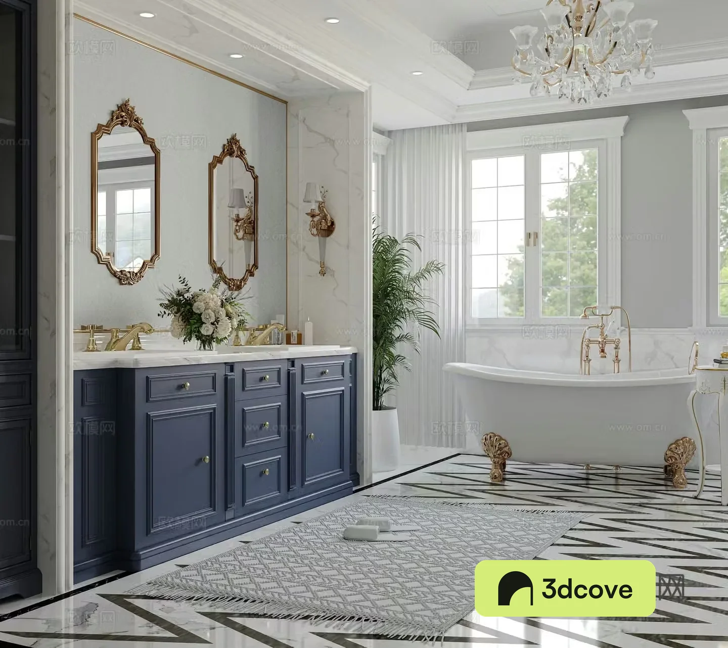 Simple European bathroom