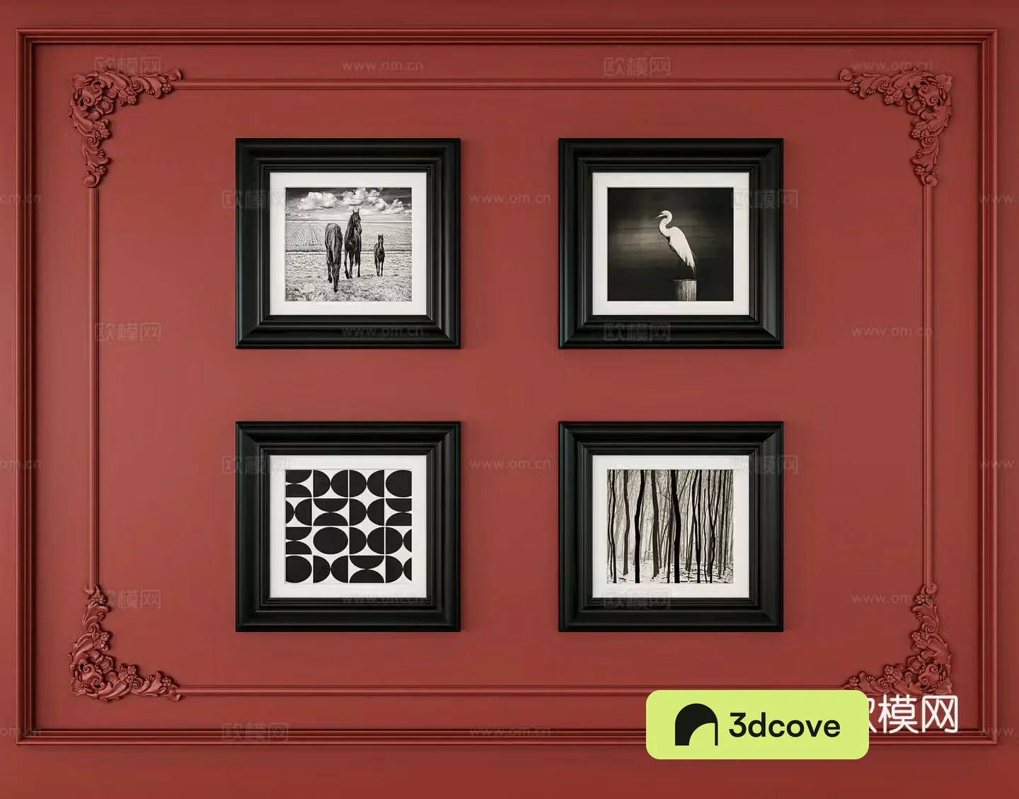 French retro decorative painting