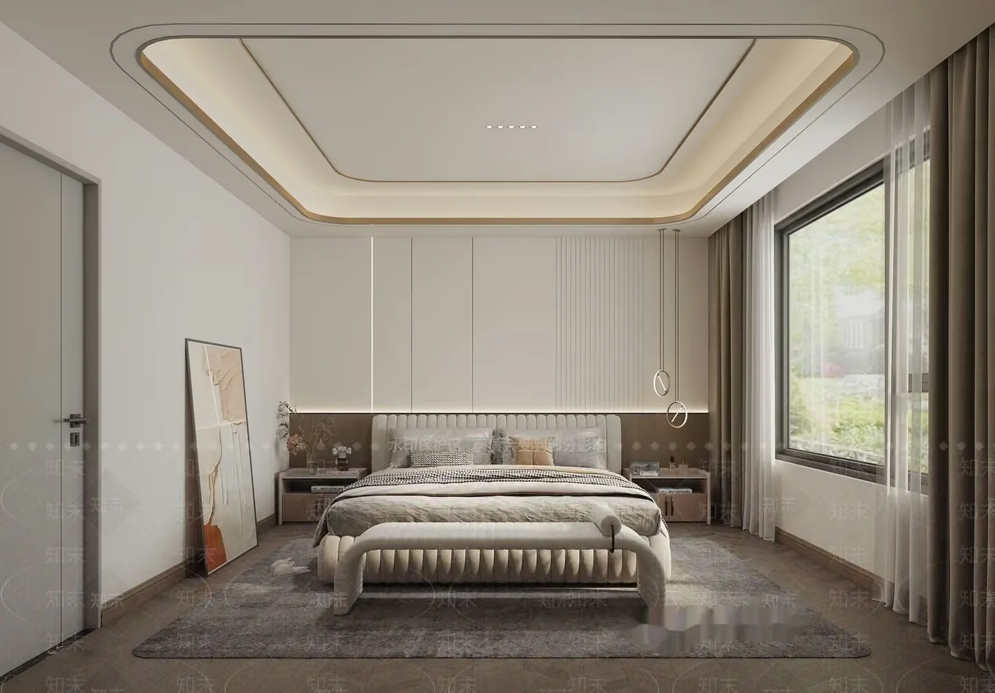 Modern Bedroom Design 3D Model – 23440 – VRAY Render