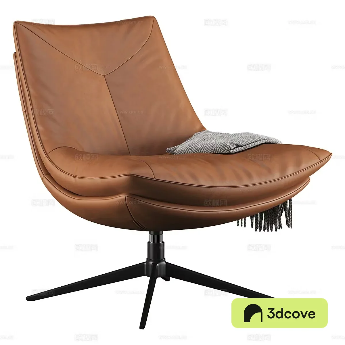 Modern Italian light luxury York tan armchair