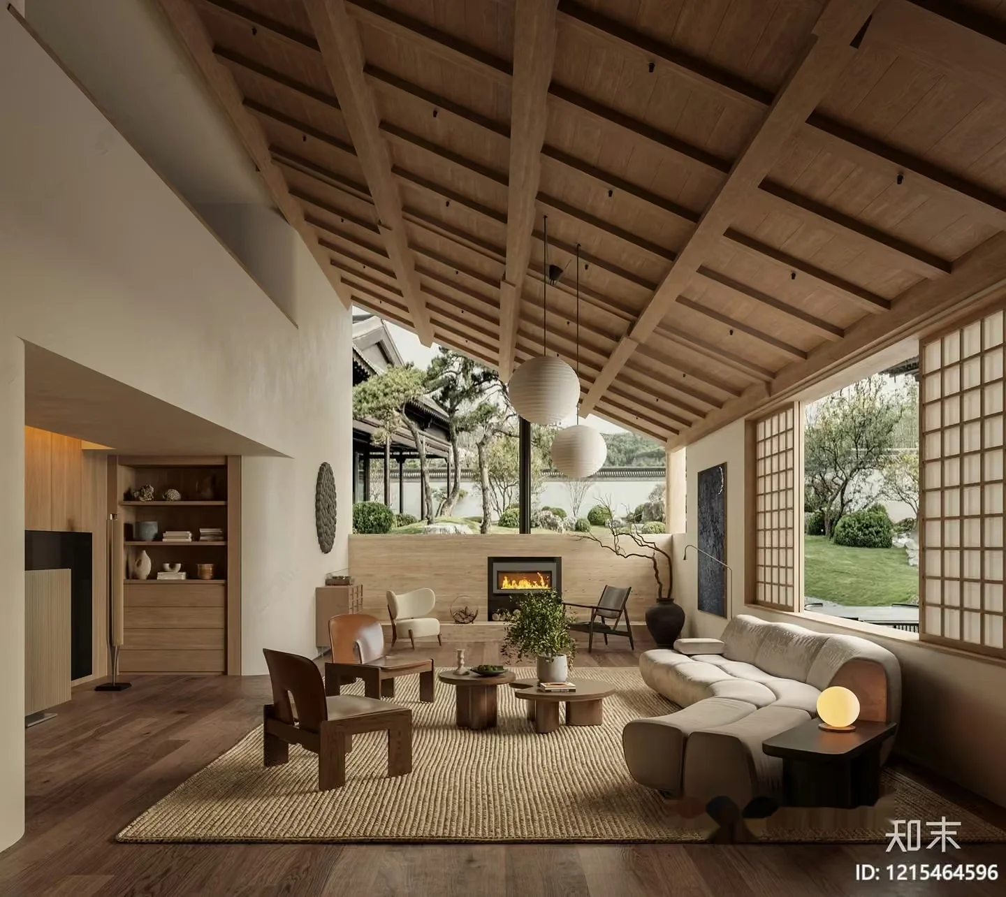Modern Living Room 3D Model – 23171 – VRAY Render