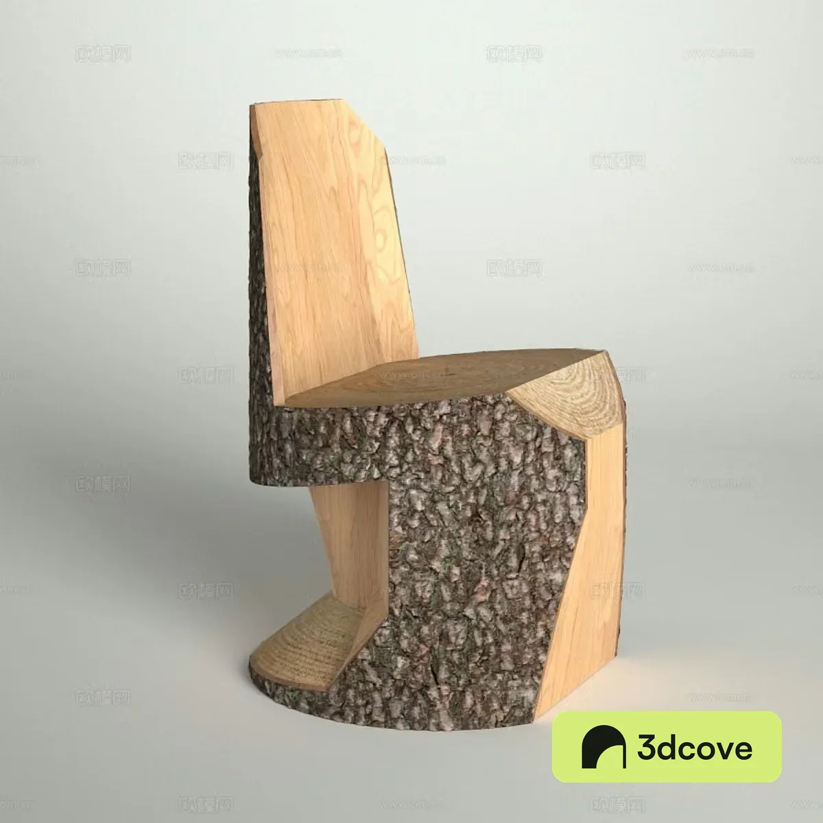 Wooden chair creative wooden chair log chair