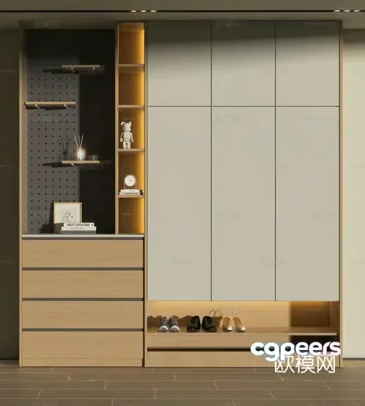 Modern Wardrobe Closet 3D Model – 20393 – VRAY Render