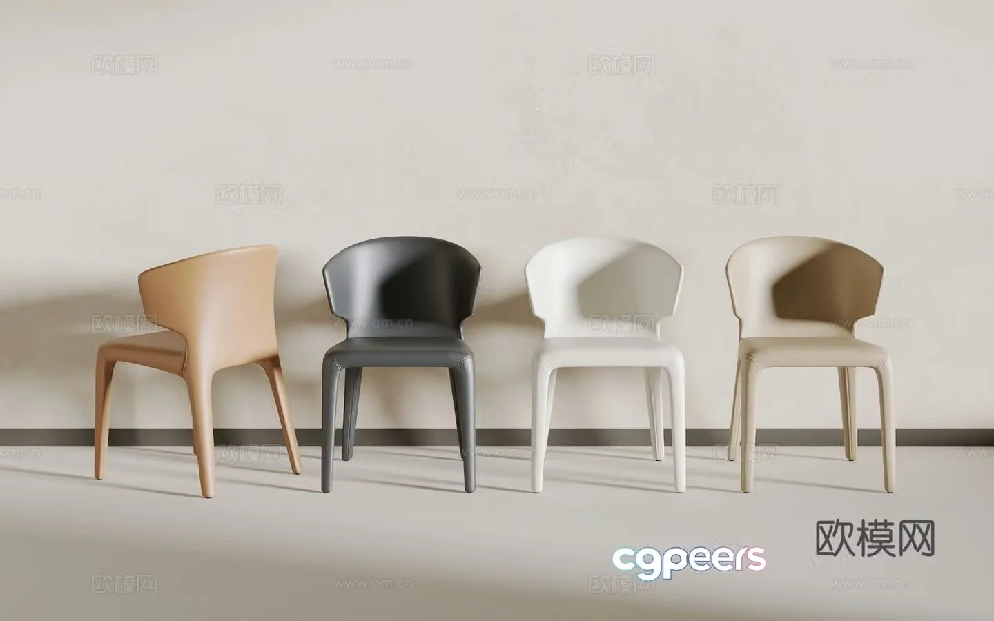 Modern single chair 3d model