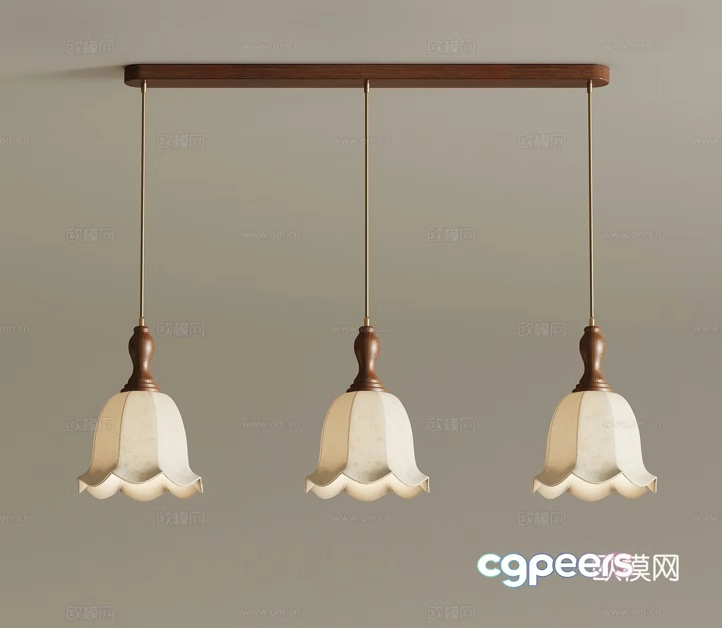 French retro chandeliers multi-head chandeliers restaurant chandeliers 3d model