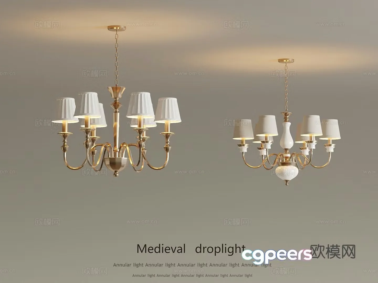 22 French Chandelier 3D Model