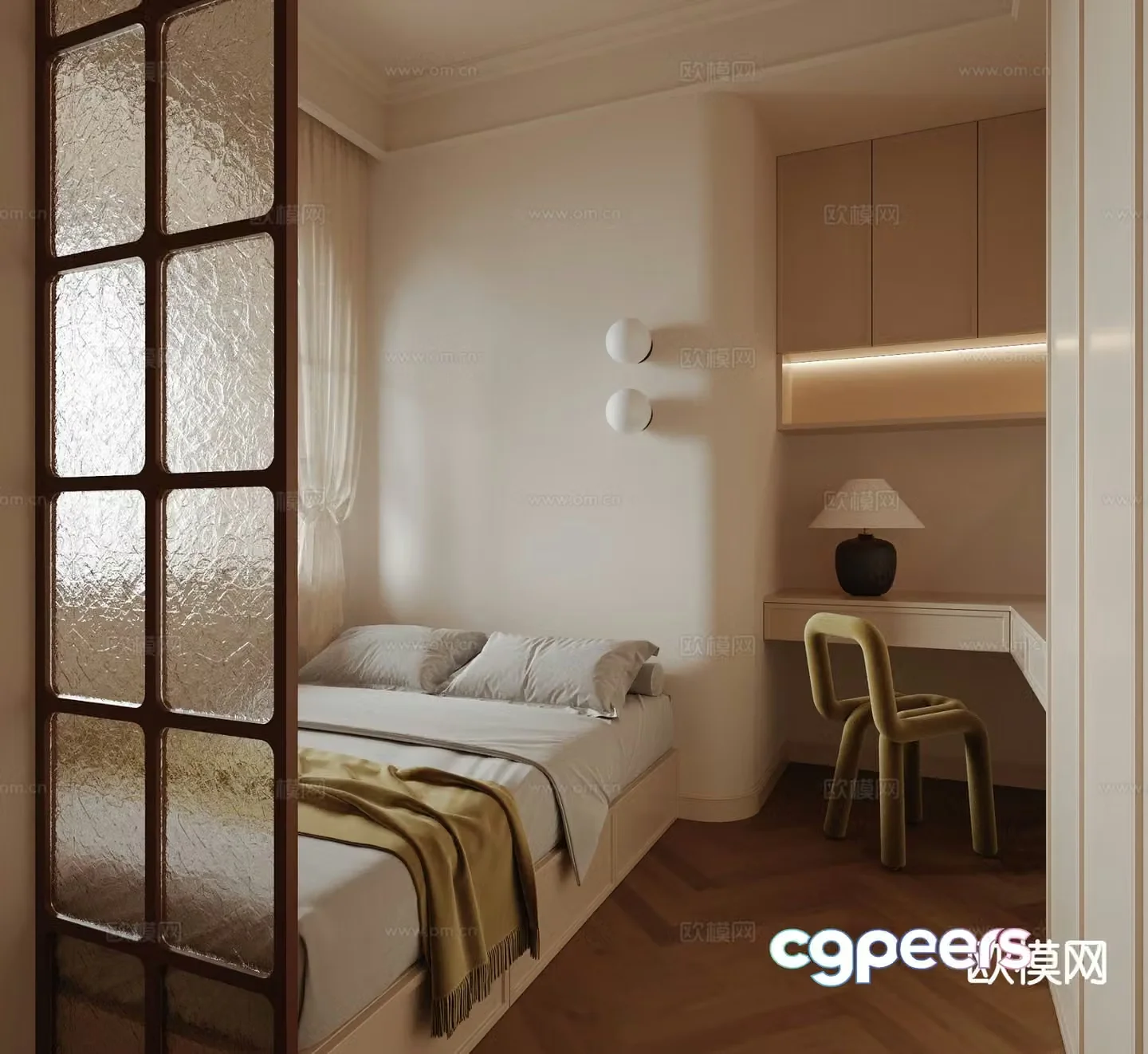 Medieval style bedroom tatami bedroom 3d model