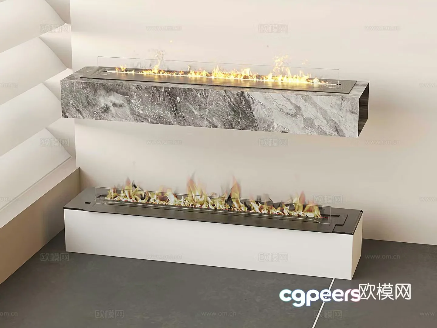 Modern fireplace Marble fireplace Stove Heater 3d model