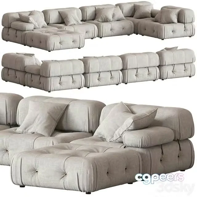 3ds Max Free – B&B Italia Camaleonda Sofa2
